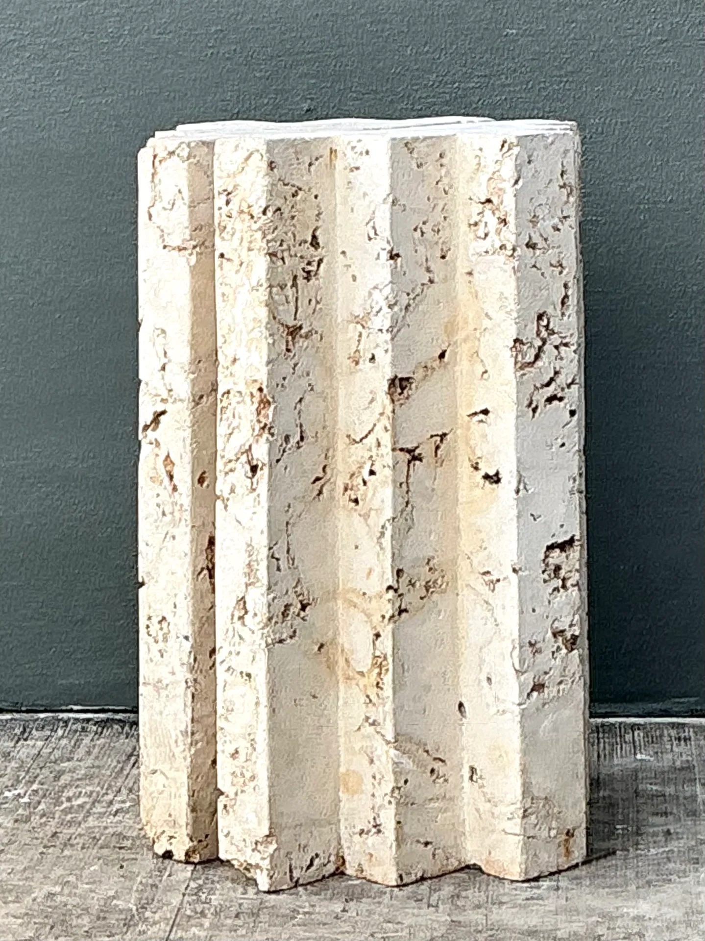 Vintage Coquina Stone Table Pedestal - Set Of 2 — additional photo 3