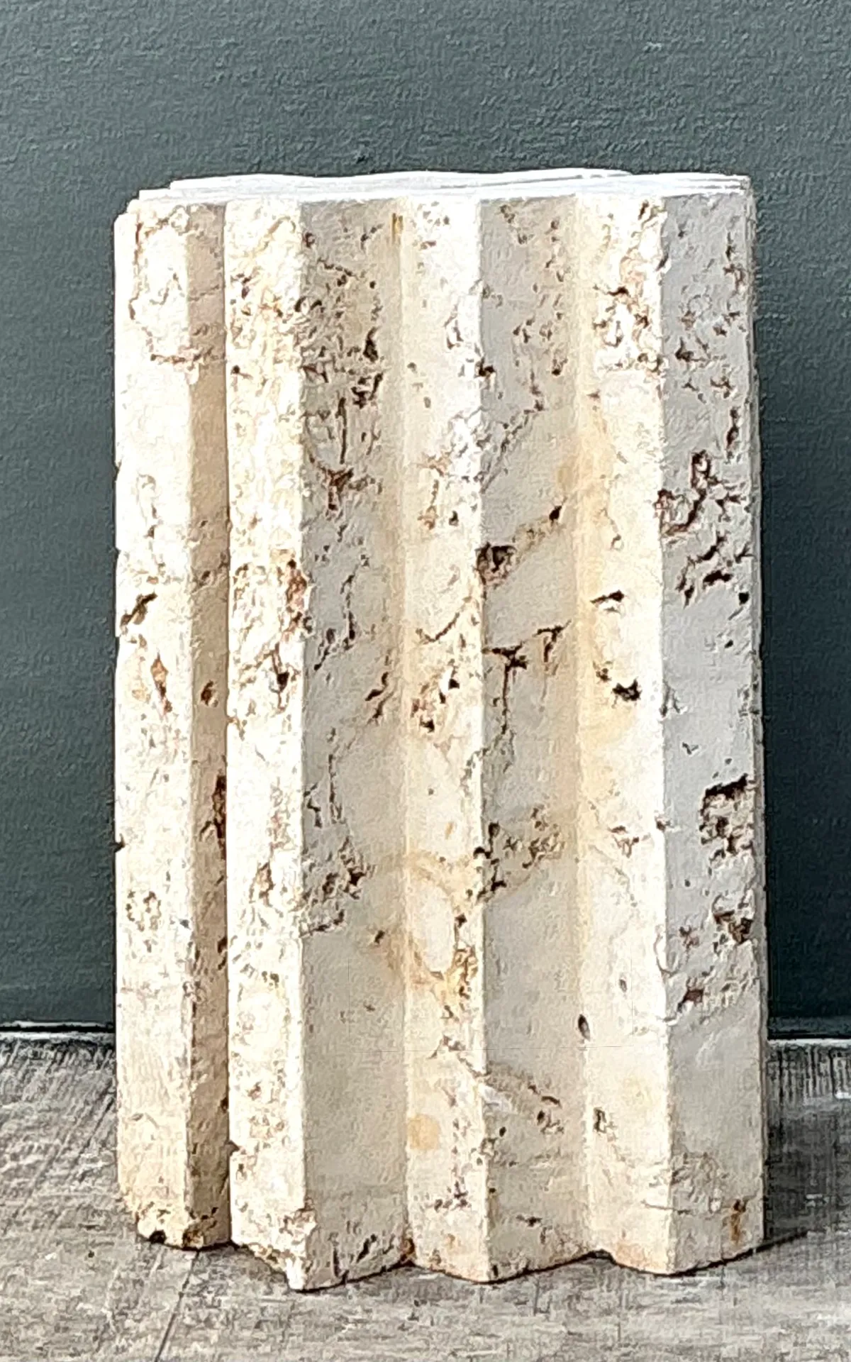 Vintage Coquina Stone Table Pedestal - Set Of 2 — additional photo 3