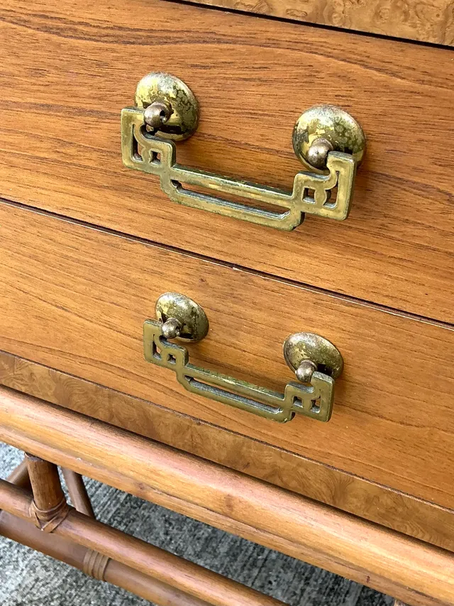 Vintage Ficks Reed Rattan and Wood Sideboard — additional photo 3