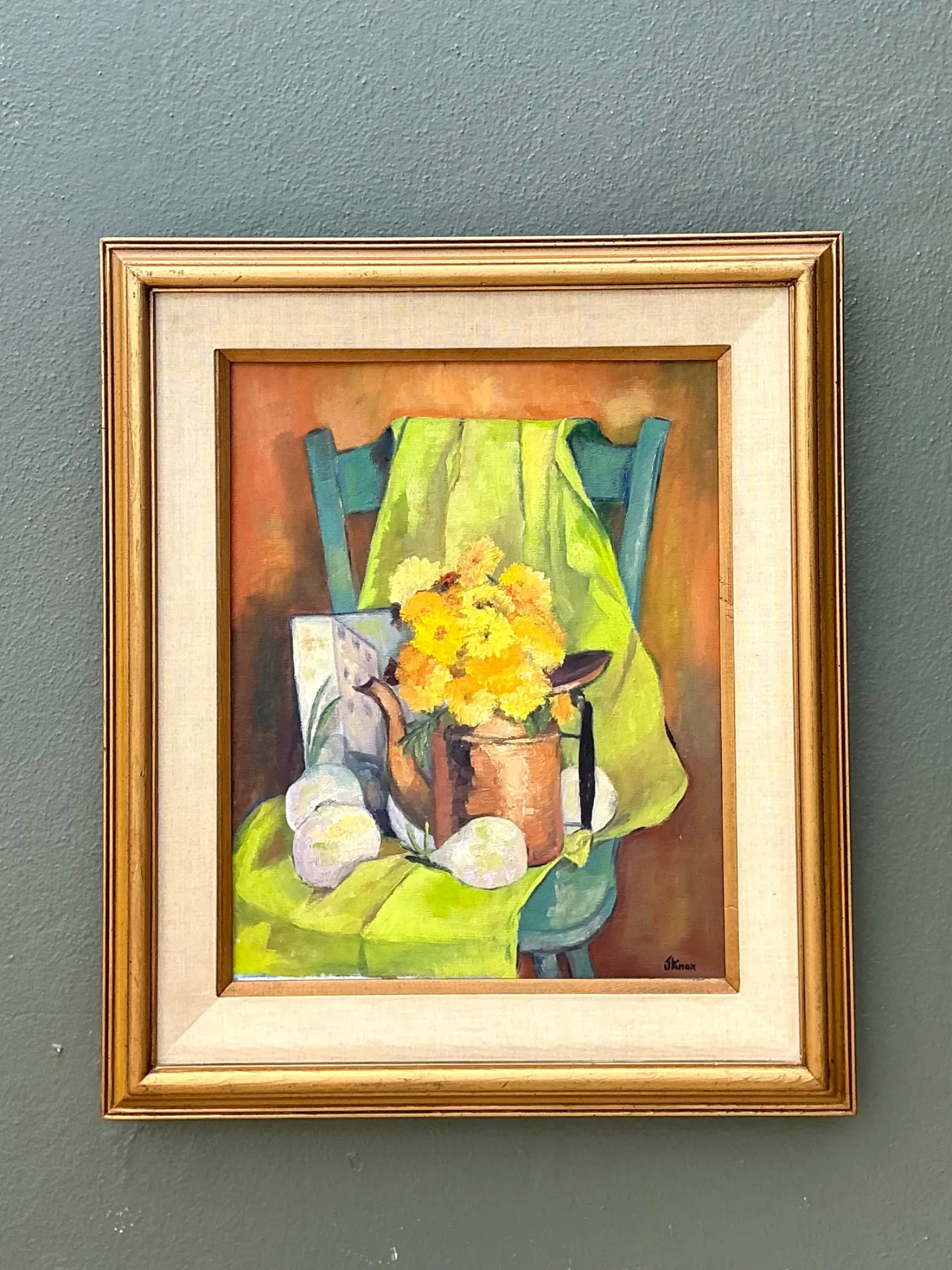 Vintage Framed Still Life Painting - Copper, 23.25W x 27.25H — additional photo 6