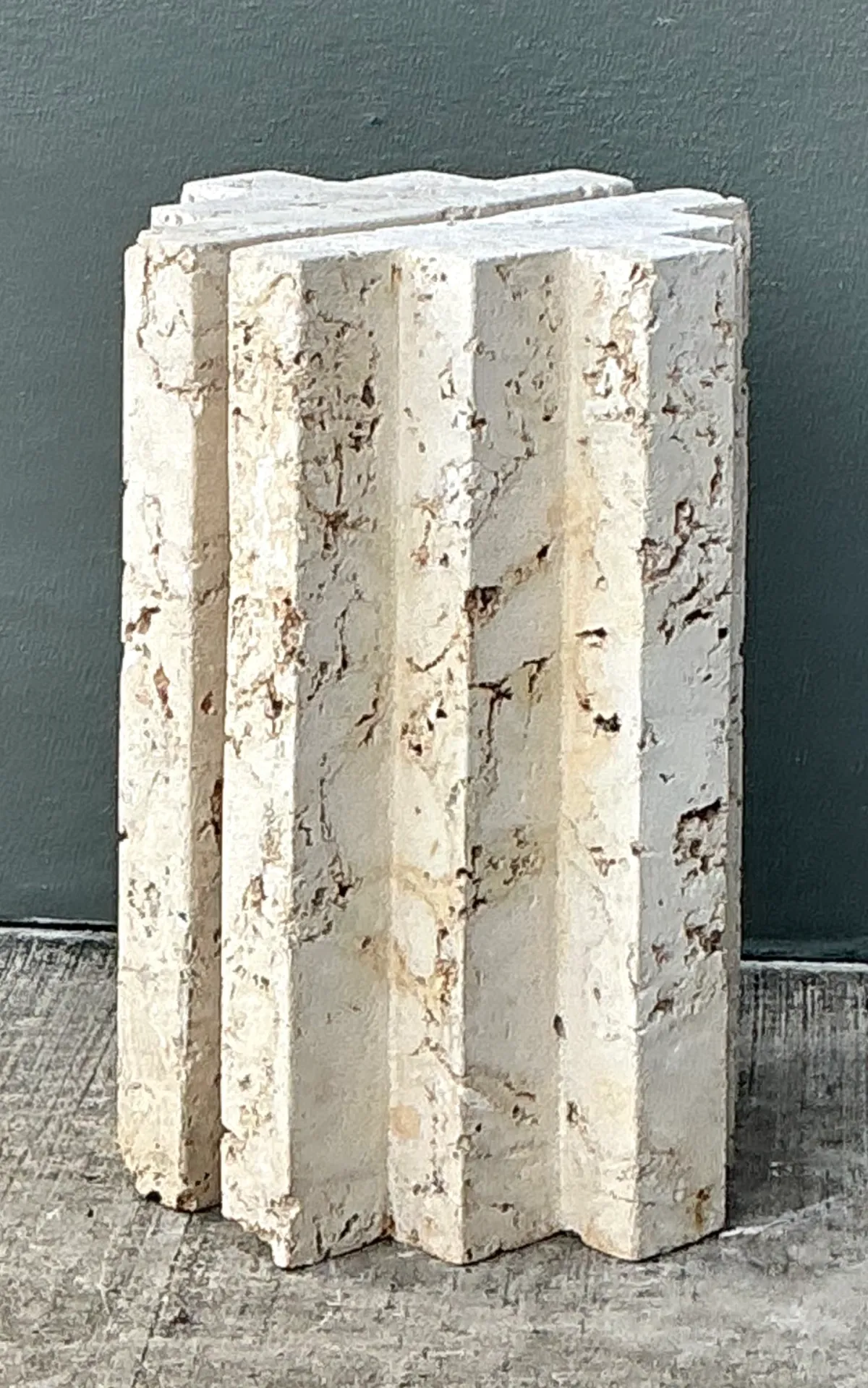 Vintage Coquina Stone Table Pedestal - Set Of 2 — additional photo 6