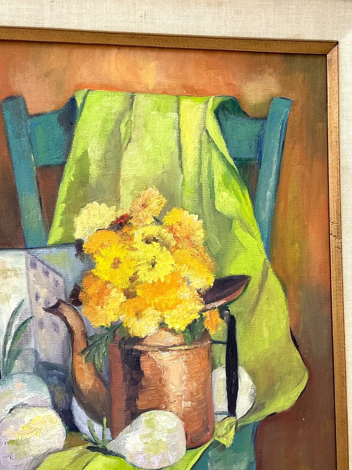 Vintage Framed Still Life Painting - Copper, 23.25W x 27.25H — additional photo 2