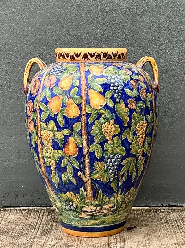 Vintage Italian Hand-Painted Ceramic Vase — additional photo 5