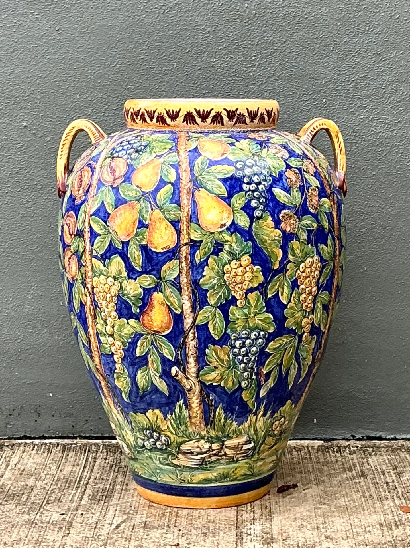 Vintage Italian Hand-Painted Ceramic Vase — additional photo 1