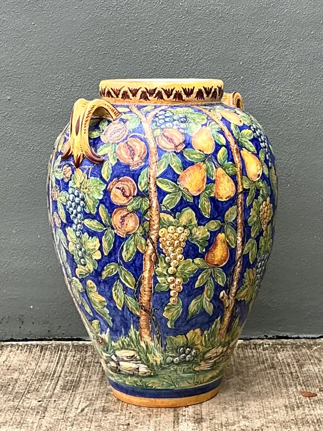 Vintage Italian Hand-Painted Ceramic Vase — additional photo 3