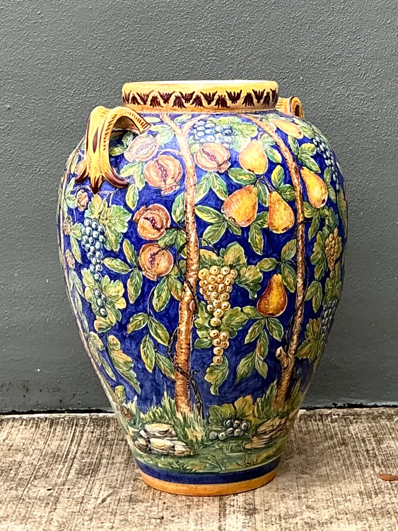 Vintage Italian Hand-Painted Ceramic Vase — additional photo 4