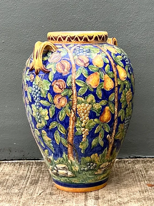 Vintage Italian Hand-Painted Ceramic Vase — additional photo 4