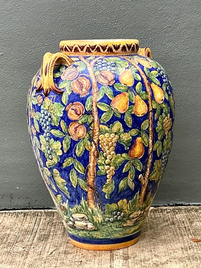 Vintage Italian Hand-Painted Ceramic Vase — additional photo 6