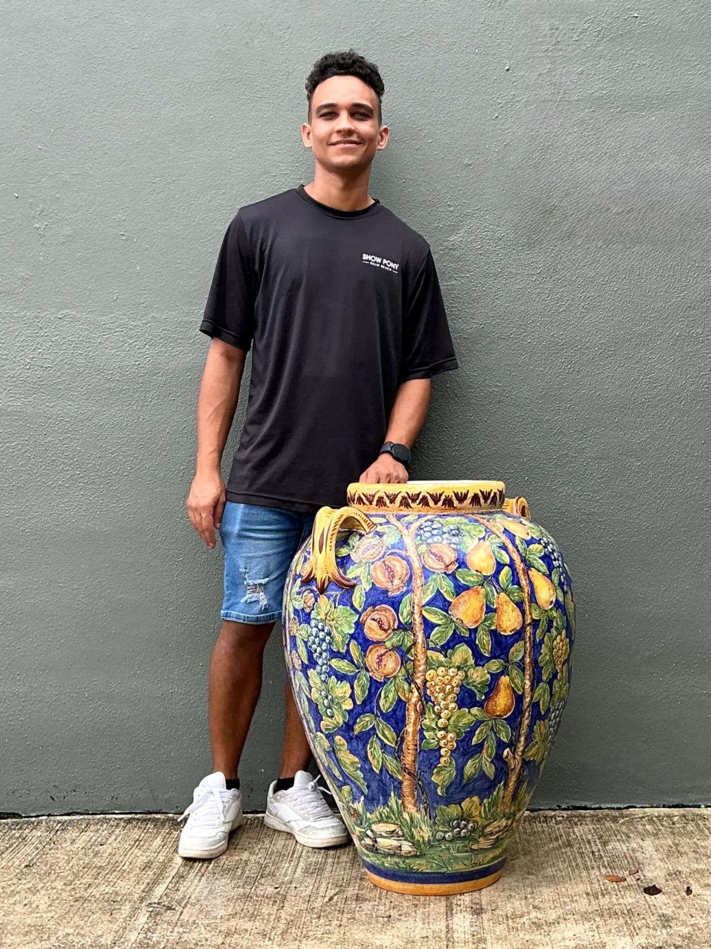 Vintage Italian Hand-Painted Ceramic Vase — additional photo 7