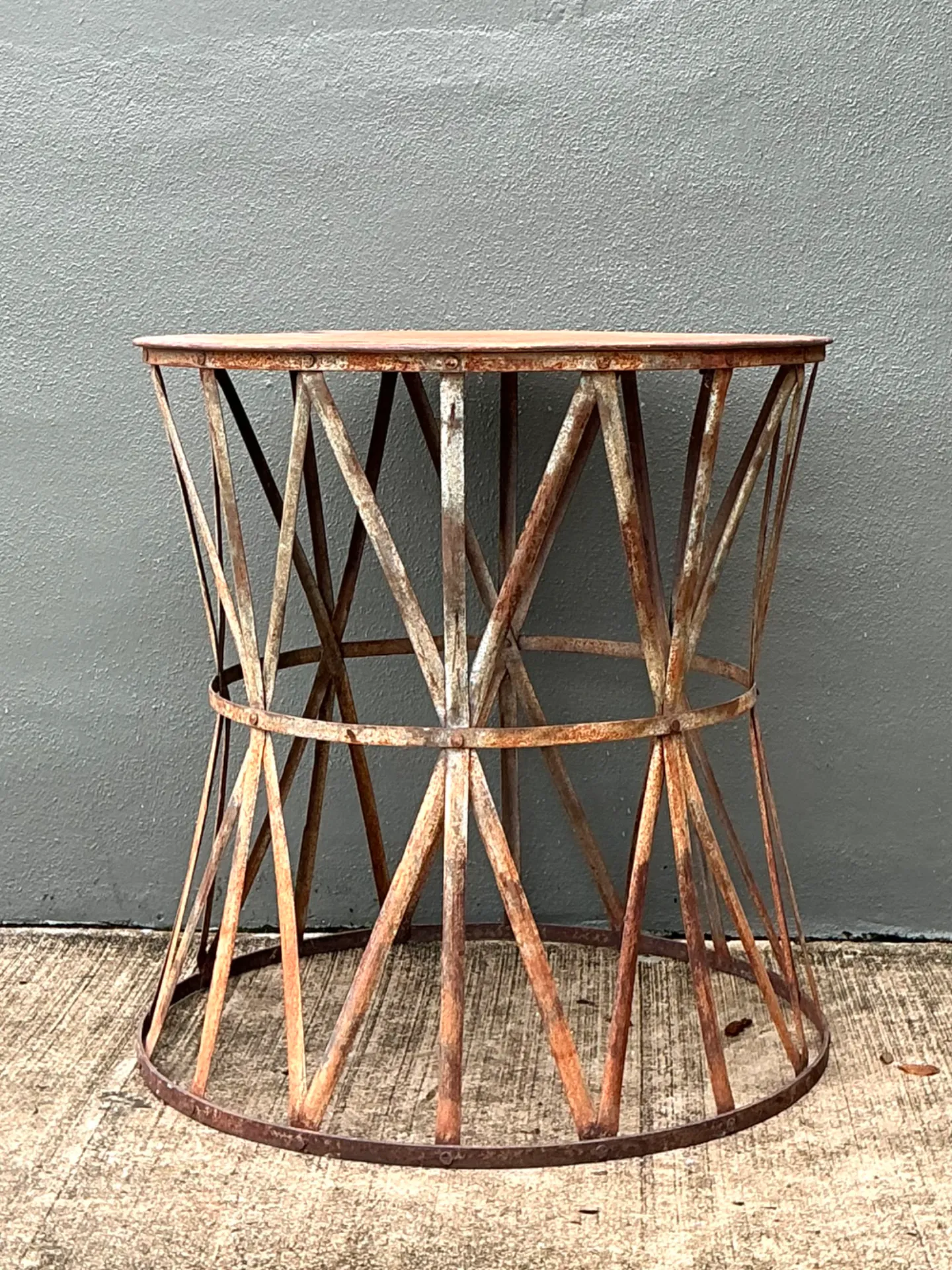 Vintage Patinated Metal Table Pedestal — additional photo 8
