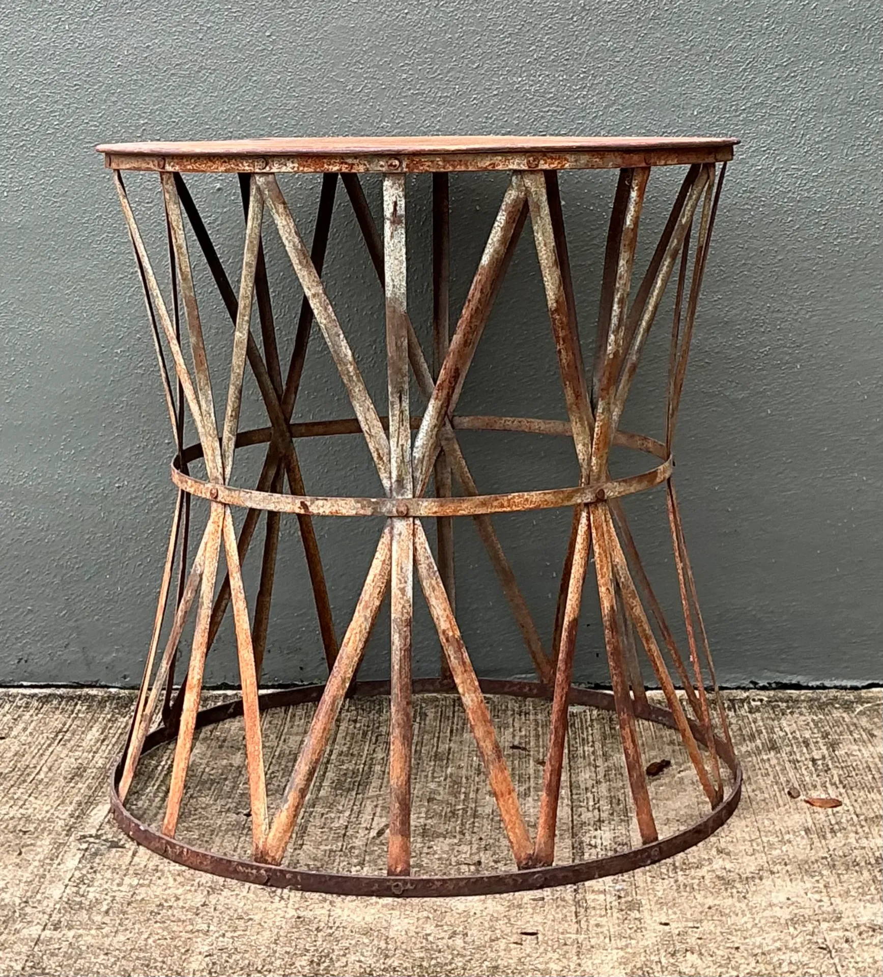 Vintage Patinated Metal Table Pedestal — additional photo 7