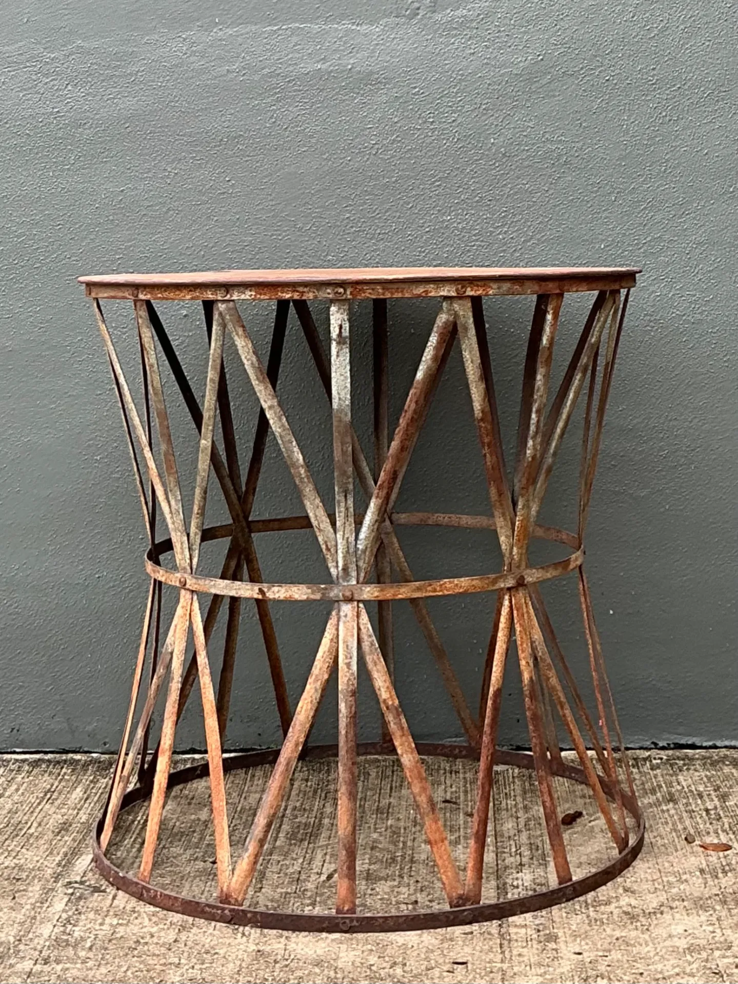 Vintage Patinated Metal Table Pedestal — additional photo 3