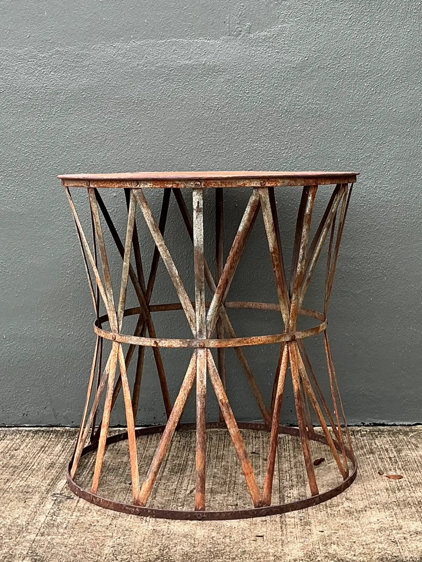 Vintage Patinated Metal Table Pedestal — additional photo 5