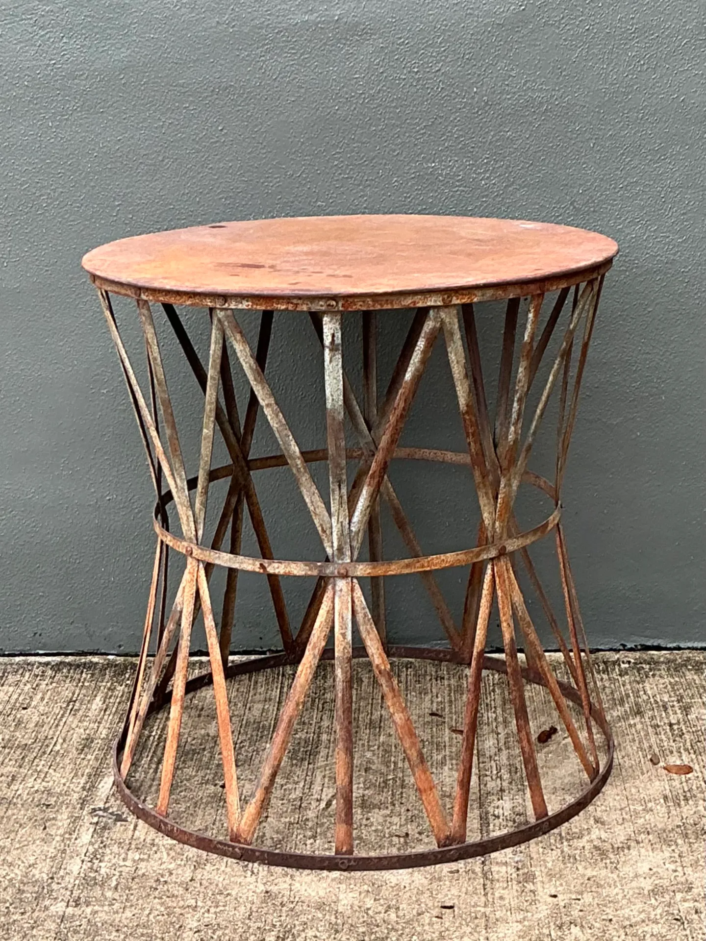 Vintage Patinated Metal Table Pedestal — additional photo 6