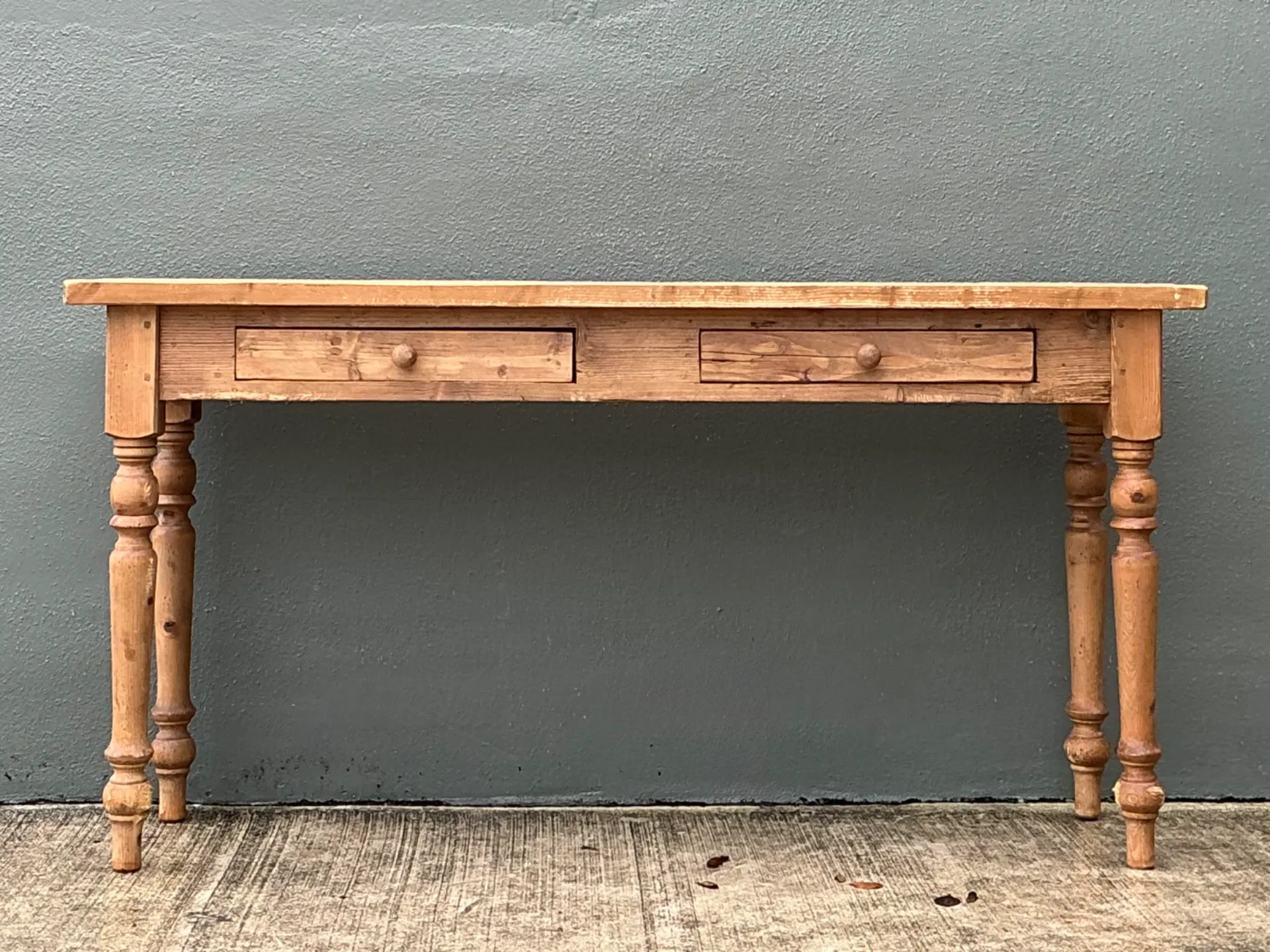 Vintage Rustic Pine Console Table — additional photo 6