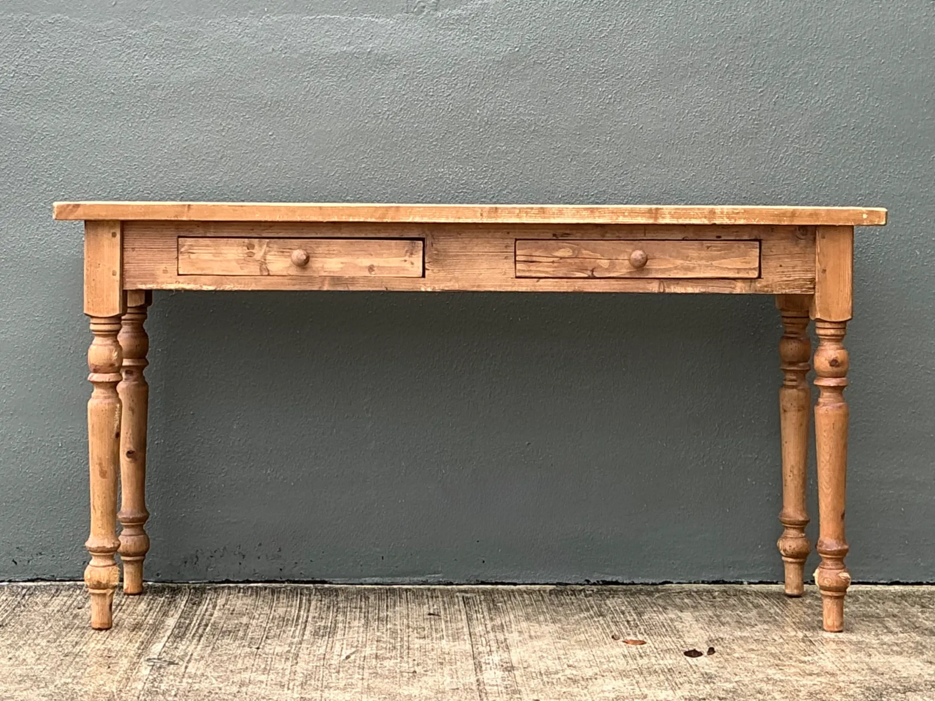 Vintage Rustic Pine Console Table — additional photo 4