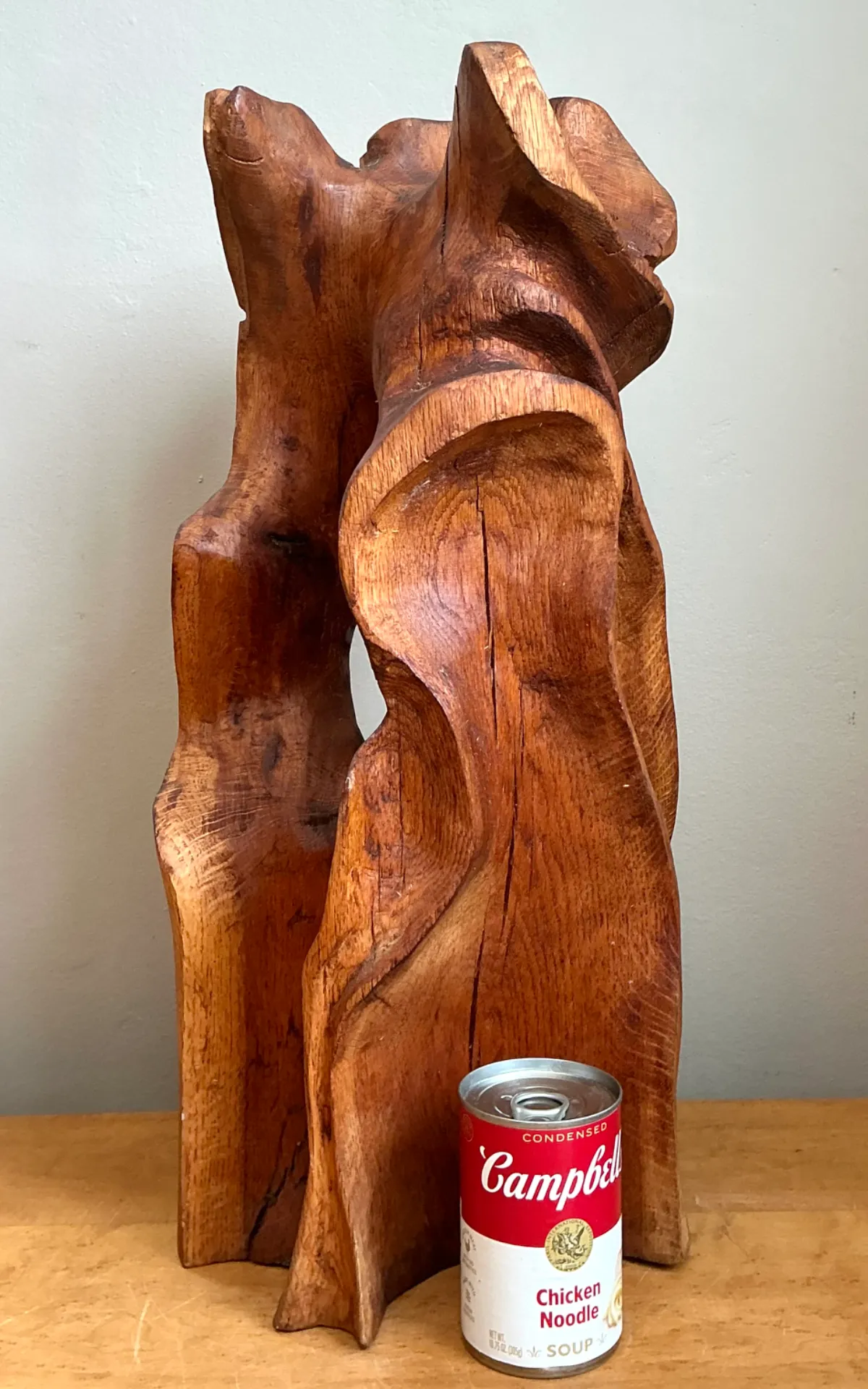 Vintage Abstract Carved Wood Sculpture — additional photo 6