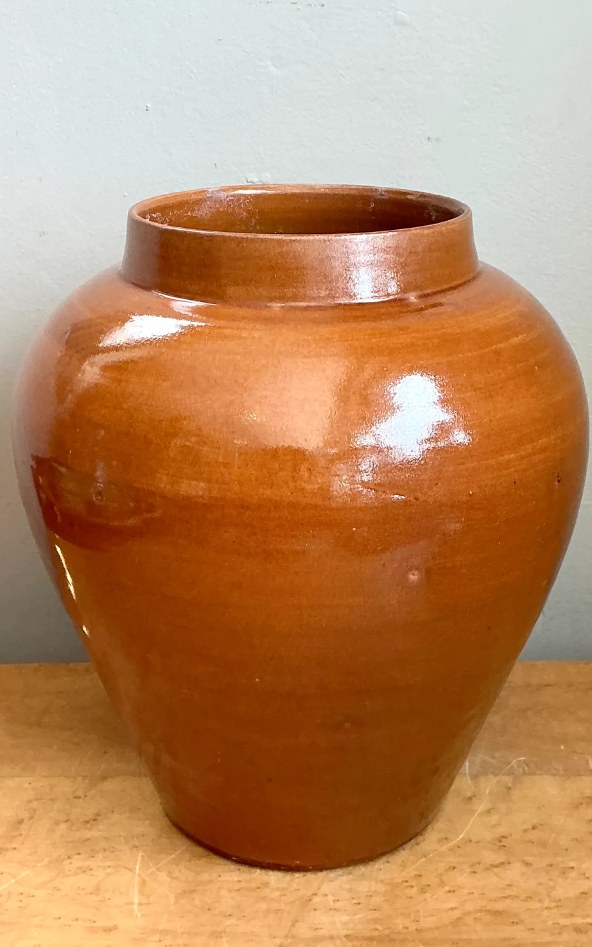 Vintage Moroccan Glazed Ceramic Vase