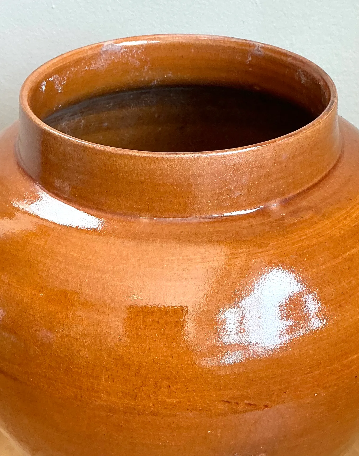 Vintage Moroccan Glazed Ceramic Vase — additional photo 6