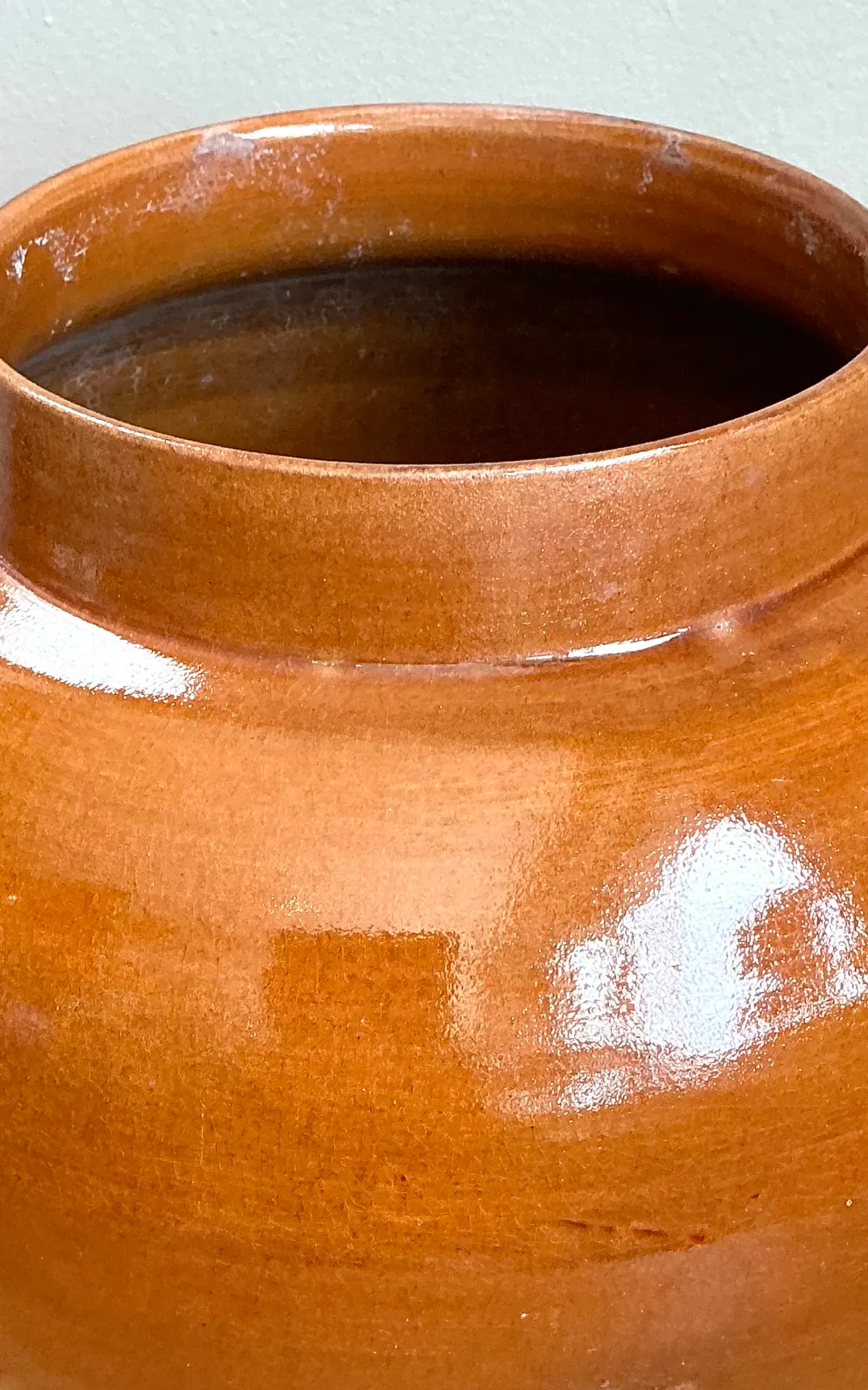 Vintage Moroccan Glazed Ceramic Vase — additional photo 6