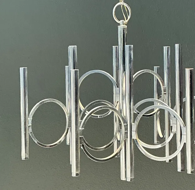 Vintage Scolari For Lightolier Chrome Chandelier — additional photo 2
