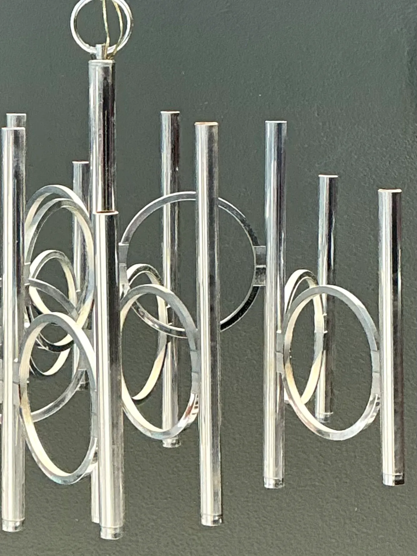 Vintage Scolari For Lightolier Chrome Chandelier — additional photo 4