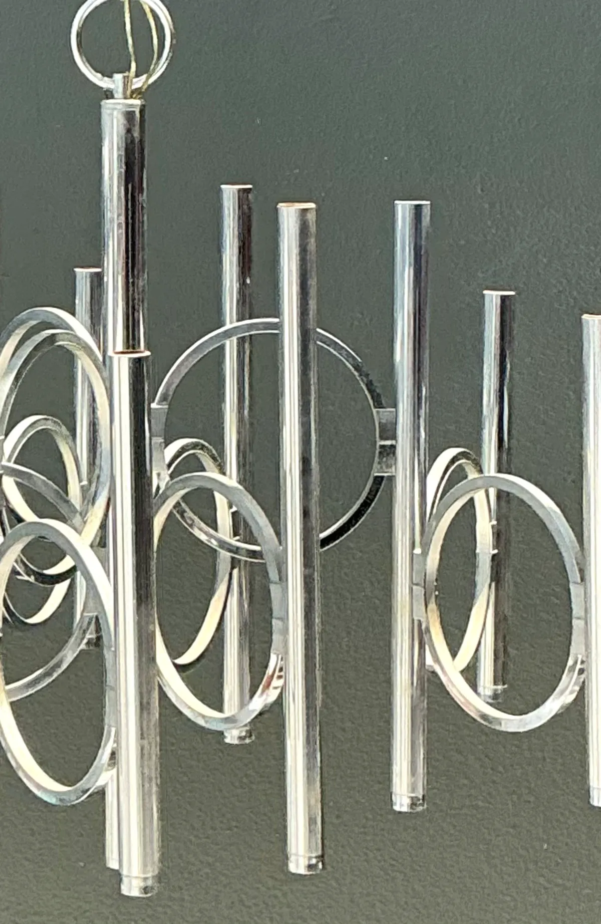 Vintage Scolari For Lightolier Chrome Chandelier — additional photo 4