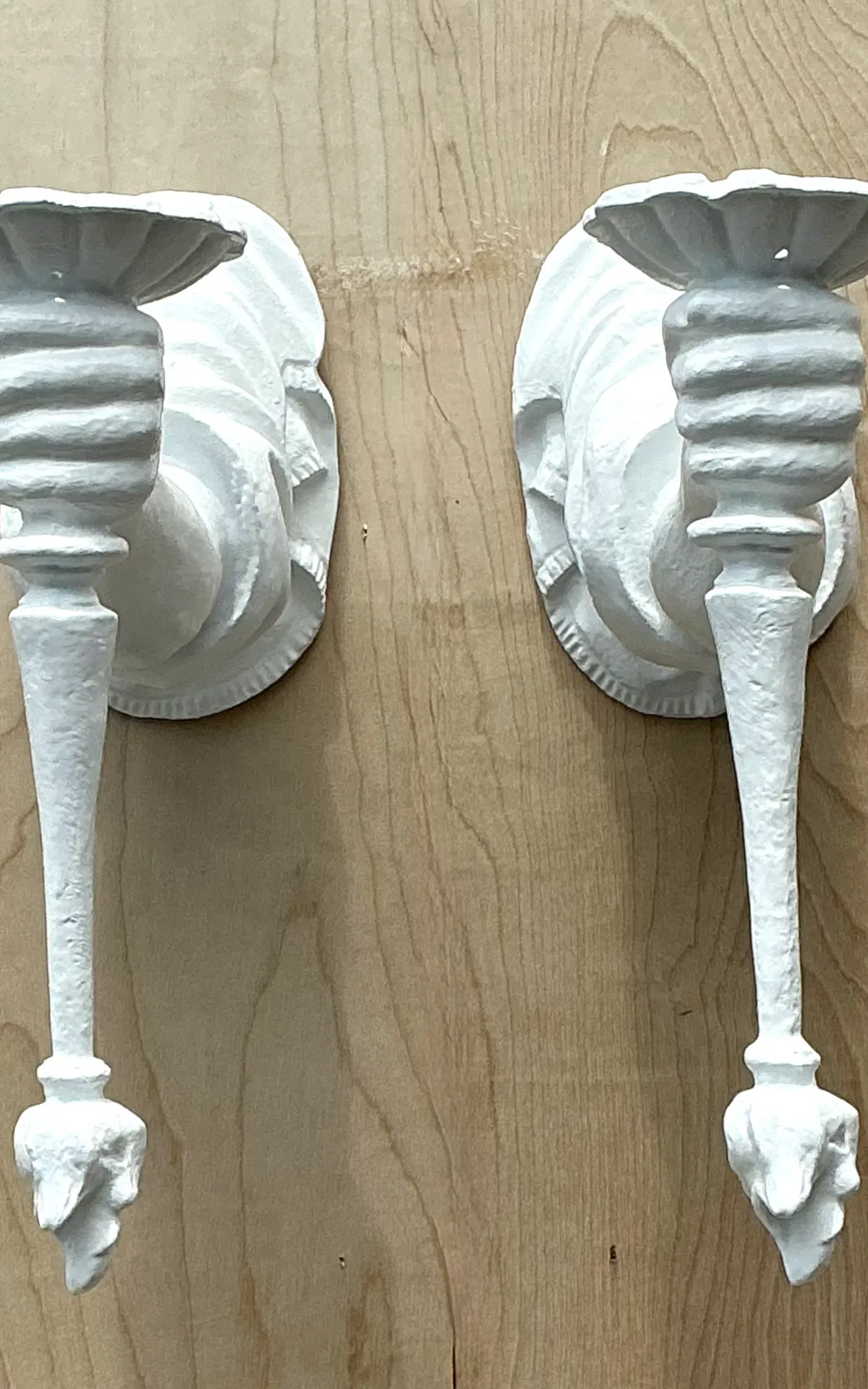 Vintage Plaster Decorative Wall Sconces - Pair — additional photo 3