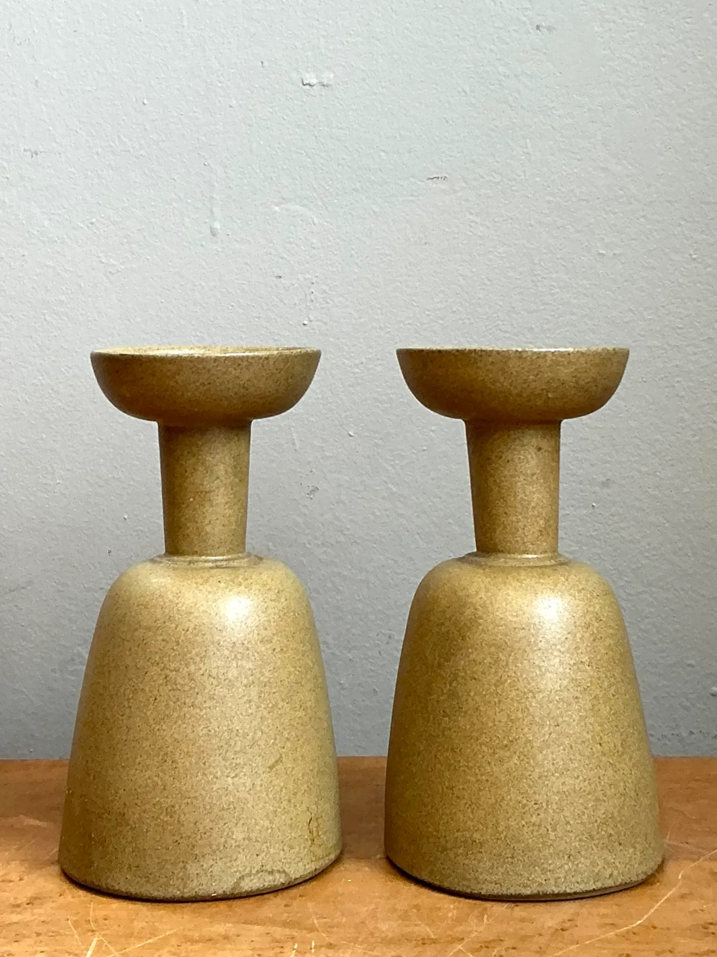 Vintage Modernist Ceramic Candle Holders — additional photo 7