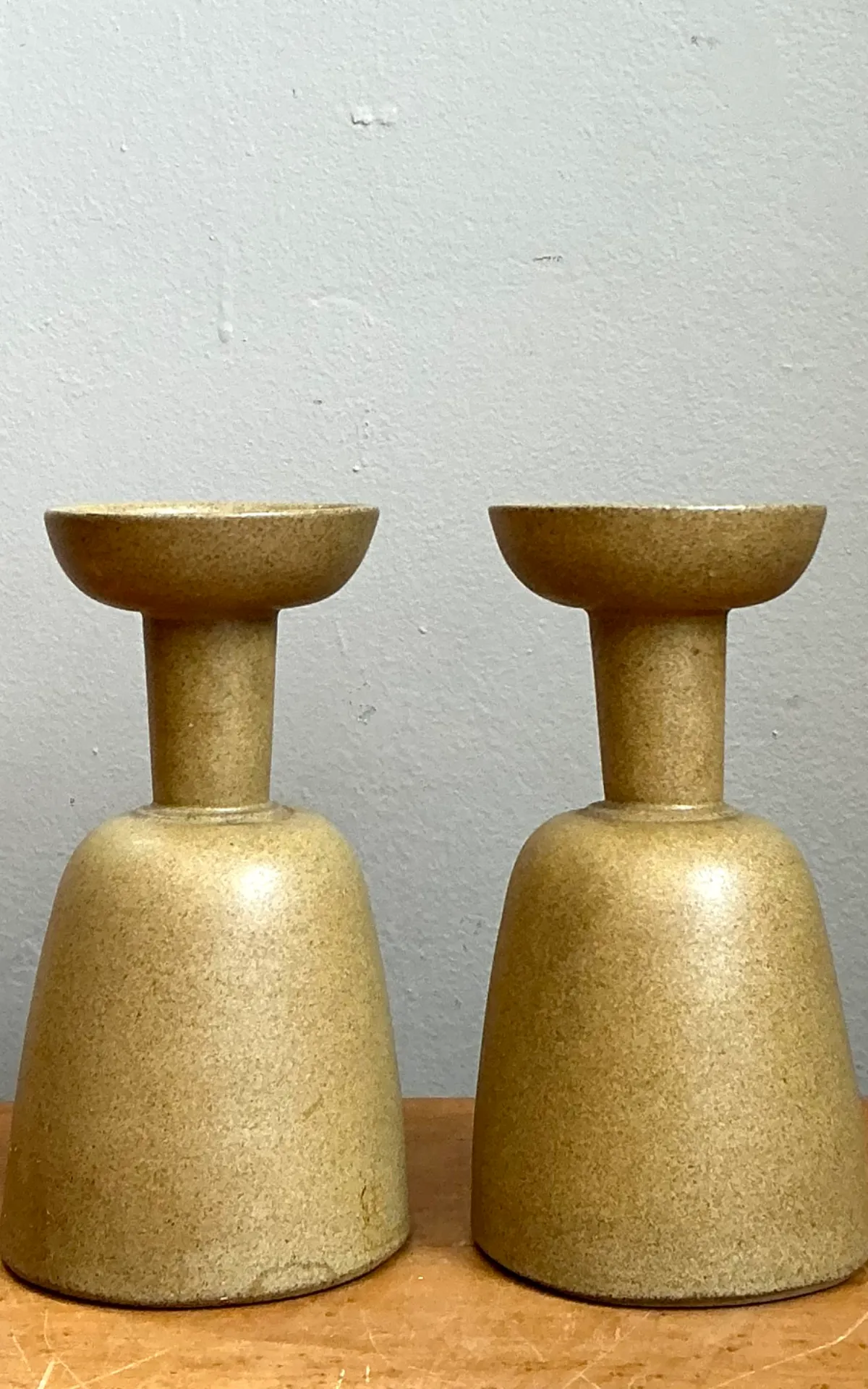 Vintage Modernist Ceramic Candle Holders — additional photo 7
