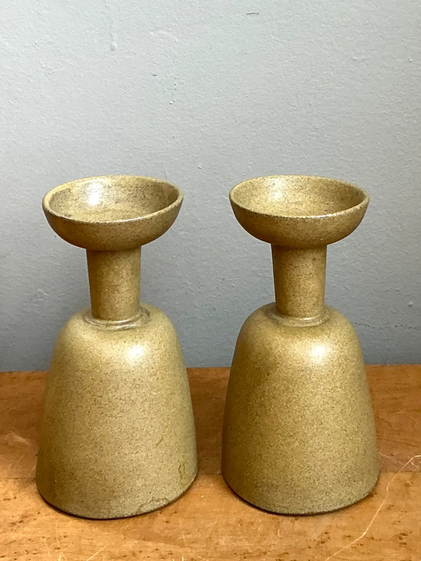 Vintage Modernist Ceramic Candle Holders — additional photo 5