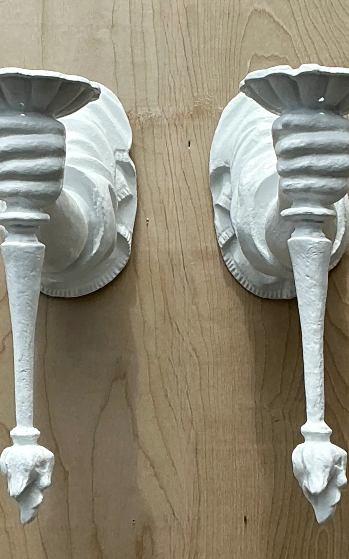 Vintage Plaster Decorative Wall Sconces - Pair — additional photo 5