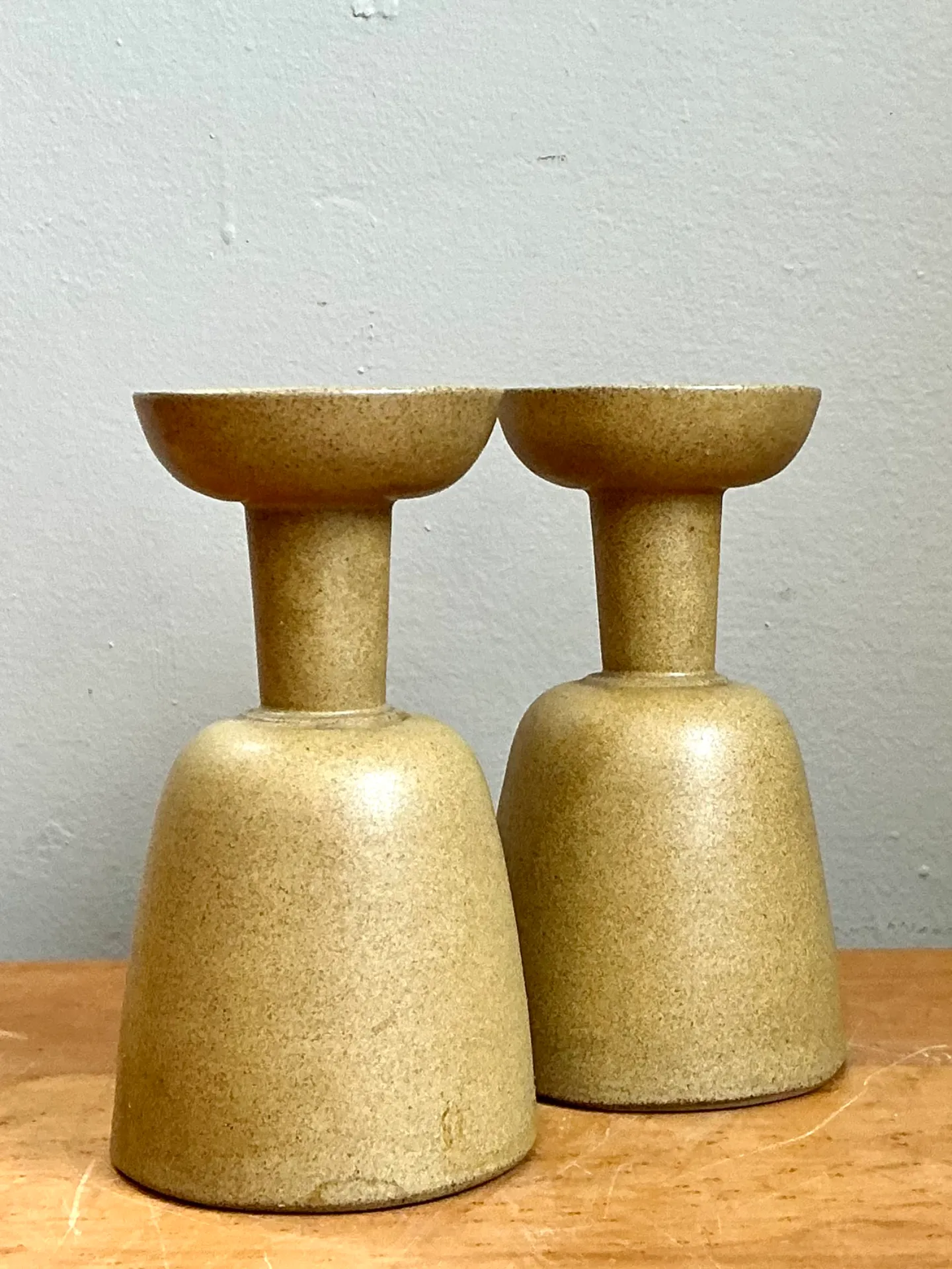 Vintage Modernist Ceramic Candle Holders — additional photo 3