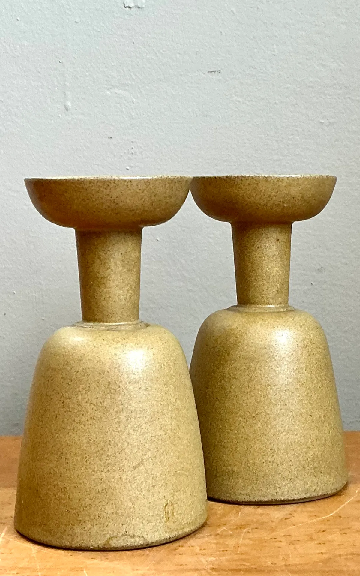 Vintage Modernist Ceramic Candle Holders — additional photo 3