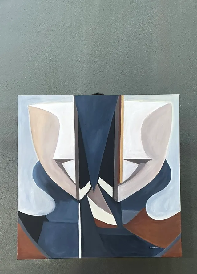 Abstract Geometric Oil Painting On Canvas — additional photo 8