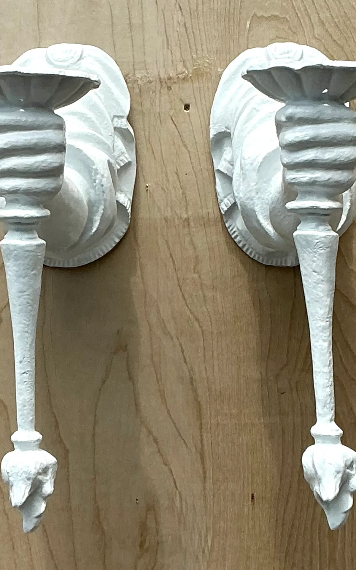 Vintage Plaster Decorative Wall Sconces - Pair — additional photo 6