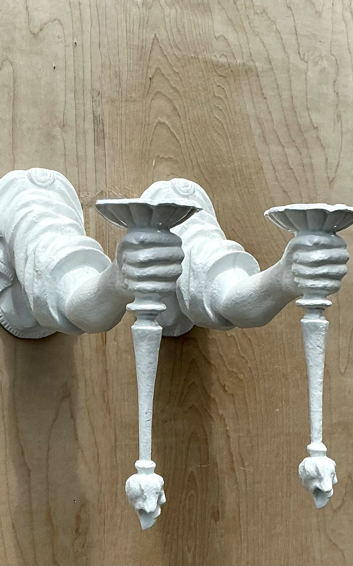 Vintage Plaster Decorative Wall Sconces - Pair — additional photo 7