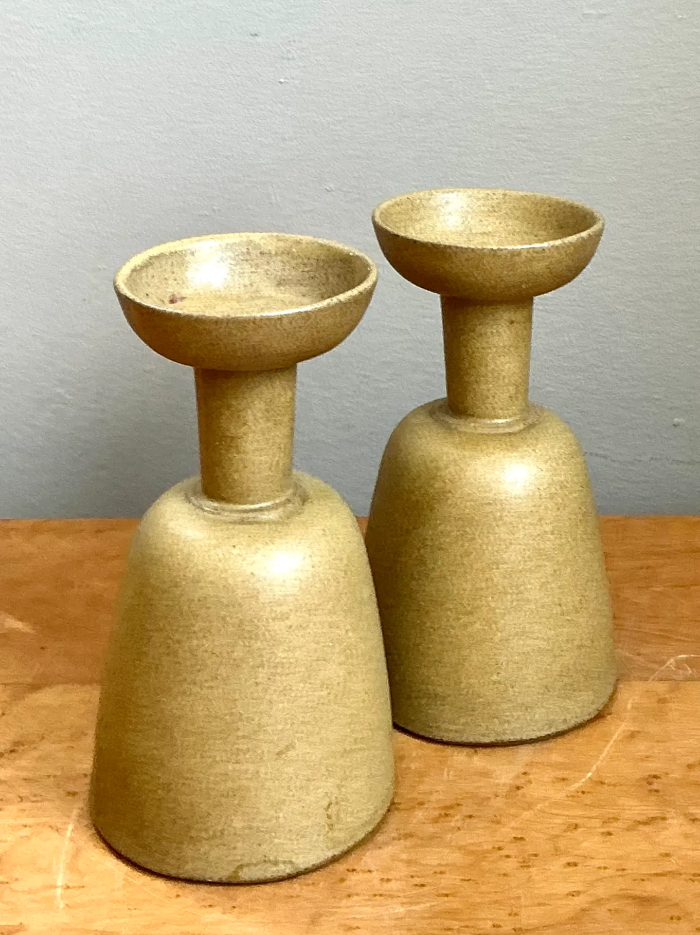 Vintage Modernist Ceramic Candle Holders — additional photo 8