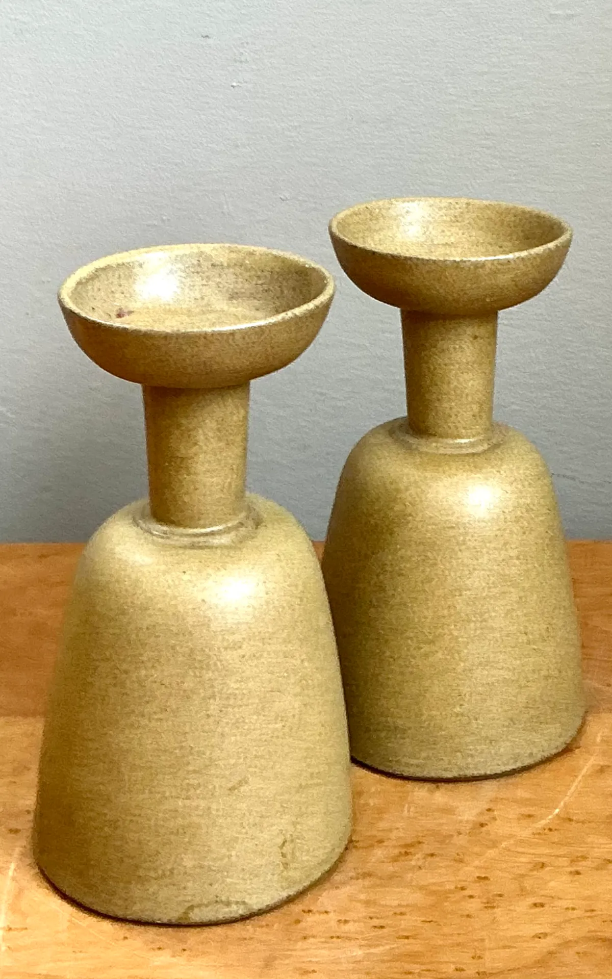 Vintage Modernist Ceramic Candle Holders — additional photo 8
