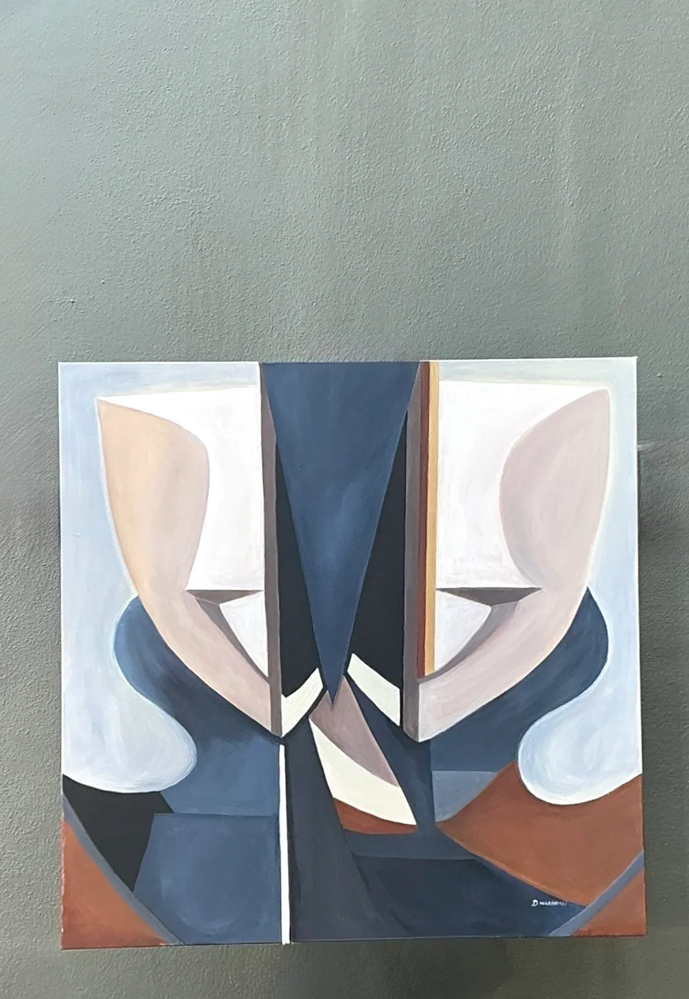 Abstract Geometric Oil Painting On Canvas — additional photo 3