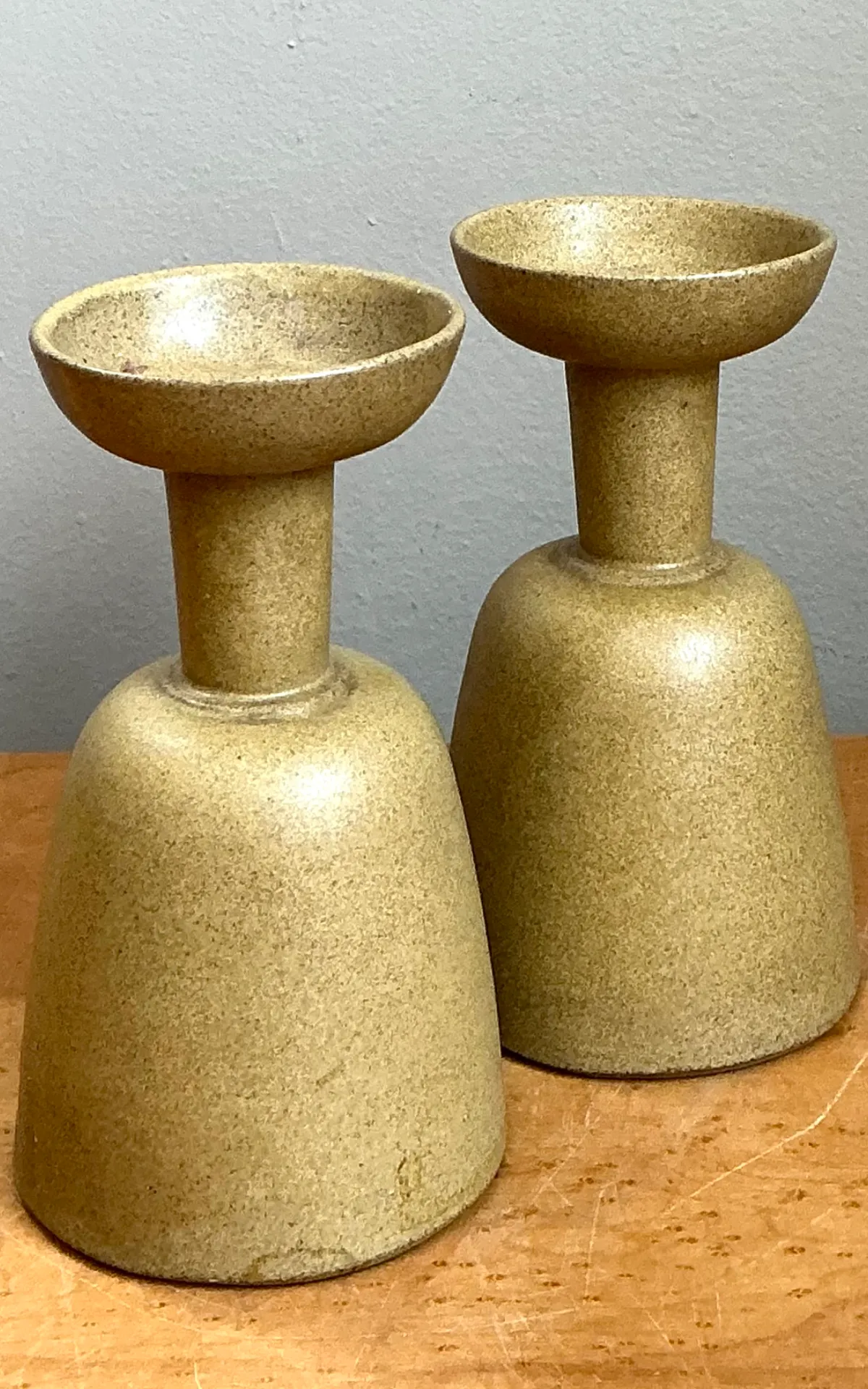 Vintage Modernist Ceramic Candle Holders — additional photo 6