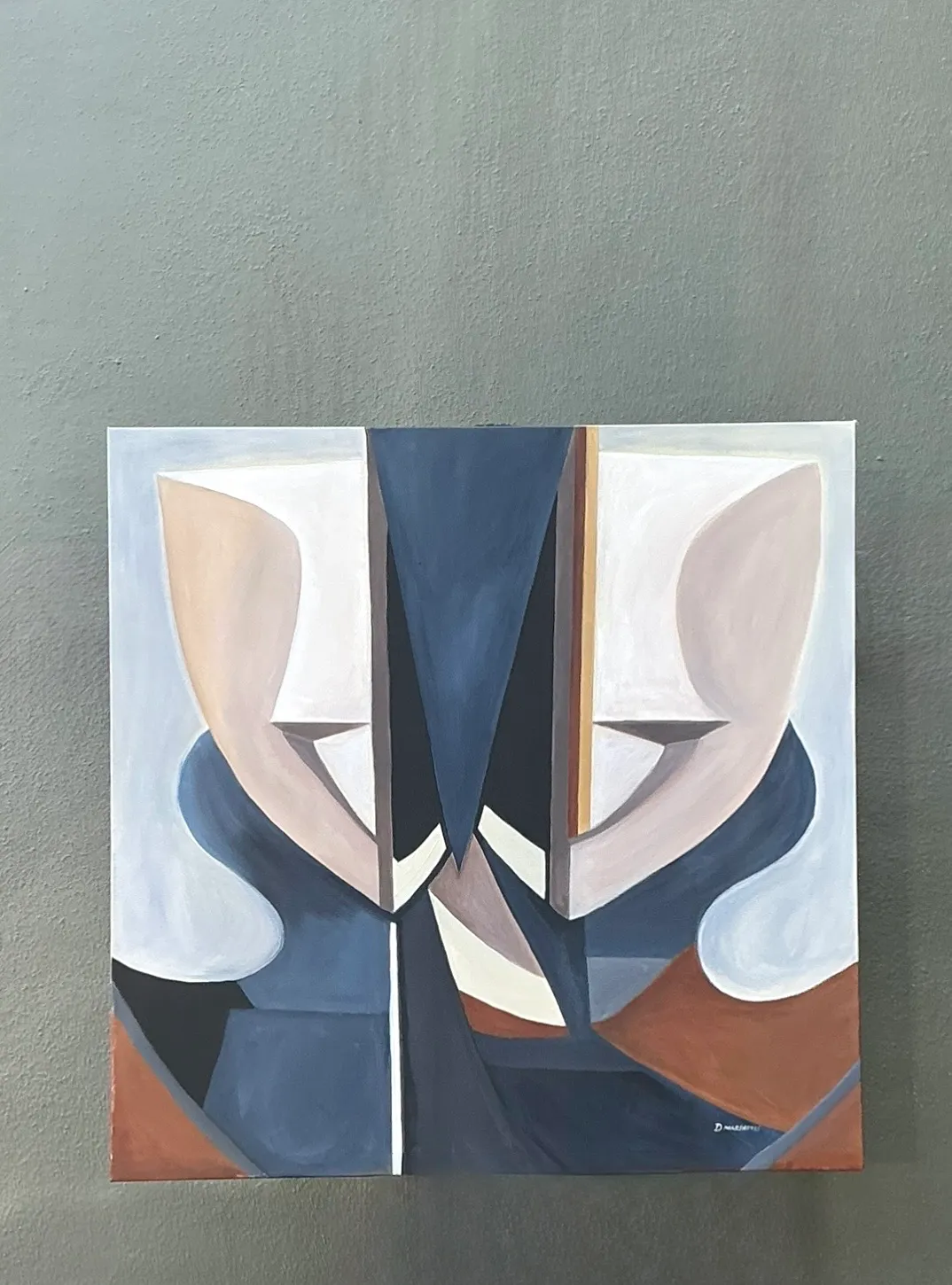 Abstract Geometric Oil Painting On Canvas — additional photo 4