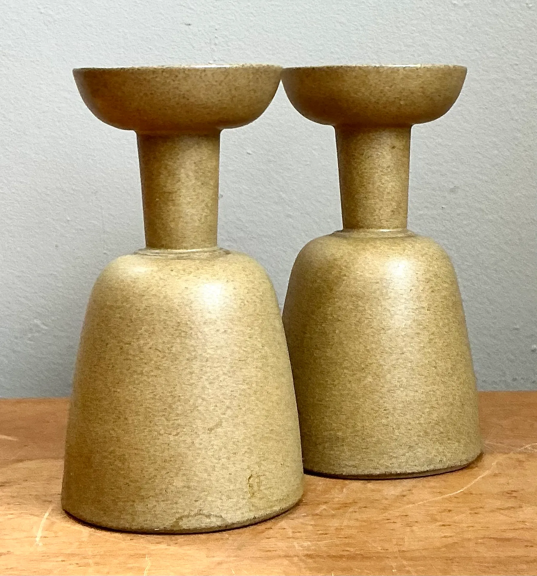 Vintage Modernist Ceramic Candle Holders — additional photo 4