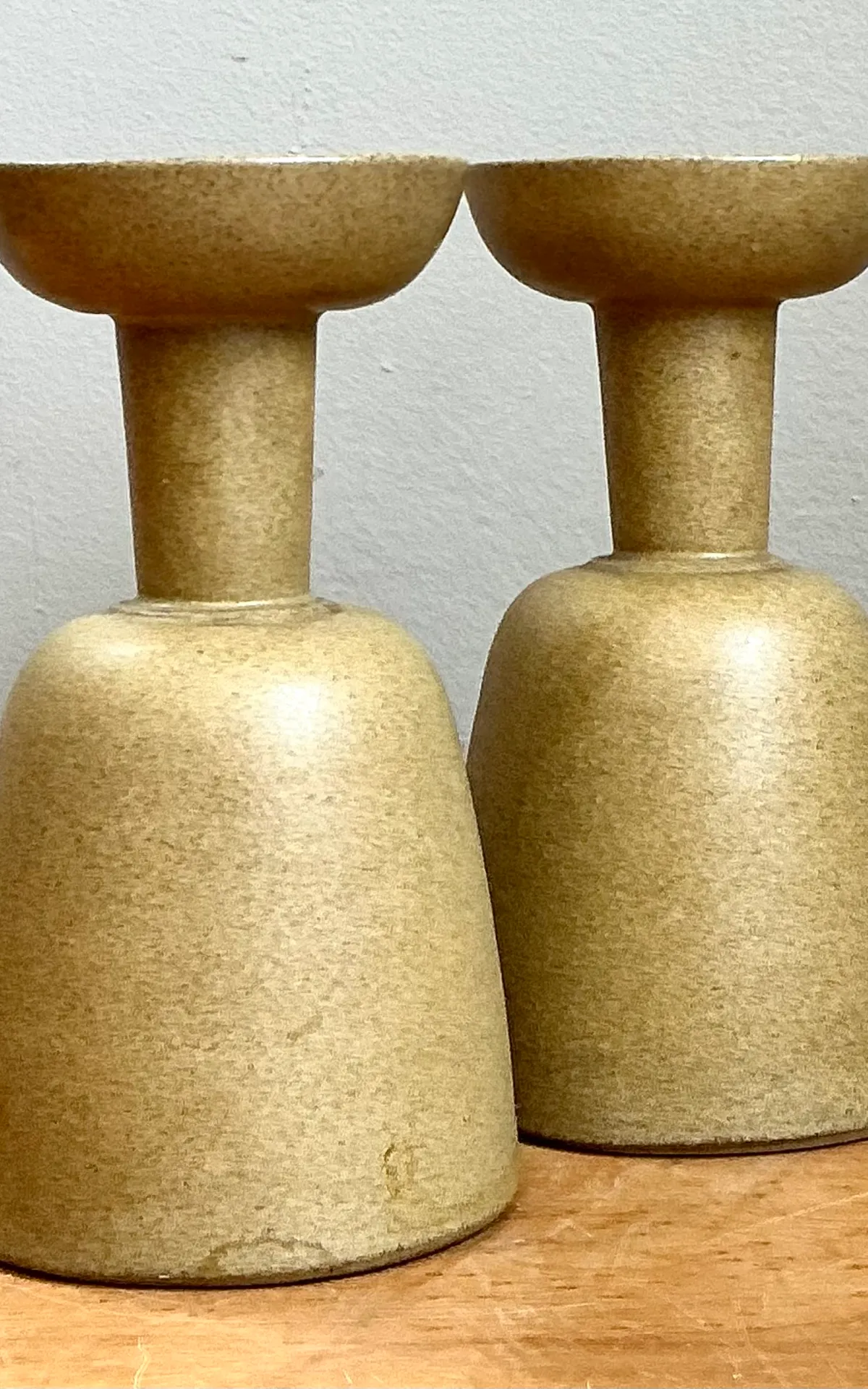 Vintage Modernist Ceramic Candle Holders — additional photo 4