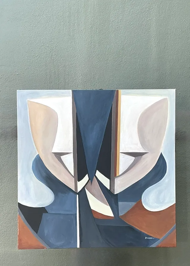Abstract Geometric Oil Painting On Canvas — additional photo 2
