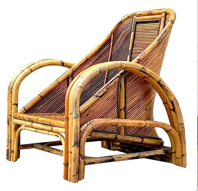 Vintage 1950s Pencil Reed Lounge Chair — additional photo 7