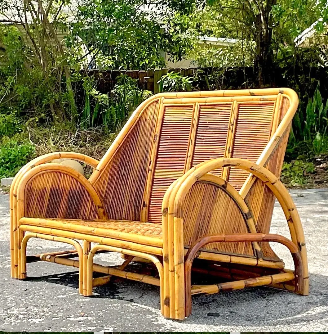 Vintage 1950s Pencil Reed  Lounge Chair — additional photo 5