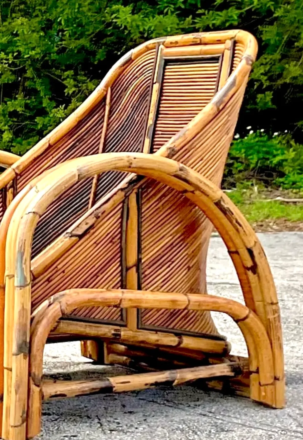 Vintage 1950s Pencil Reed  Lounge Chair — additional photo 1