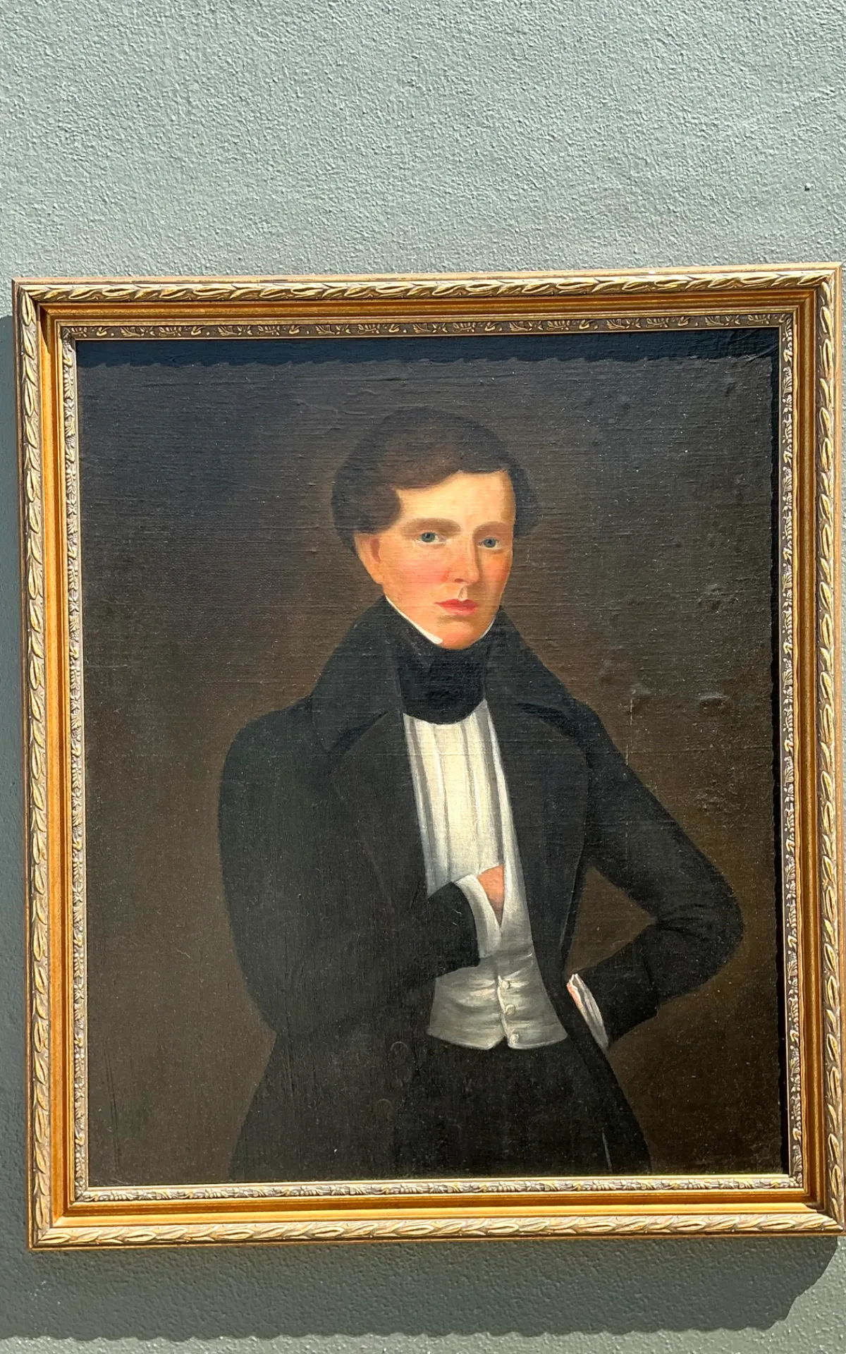 Vintage Framed Classical Gentleman Portrait — additional photo 2