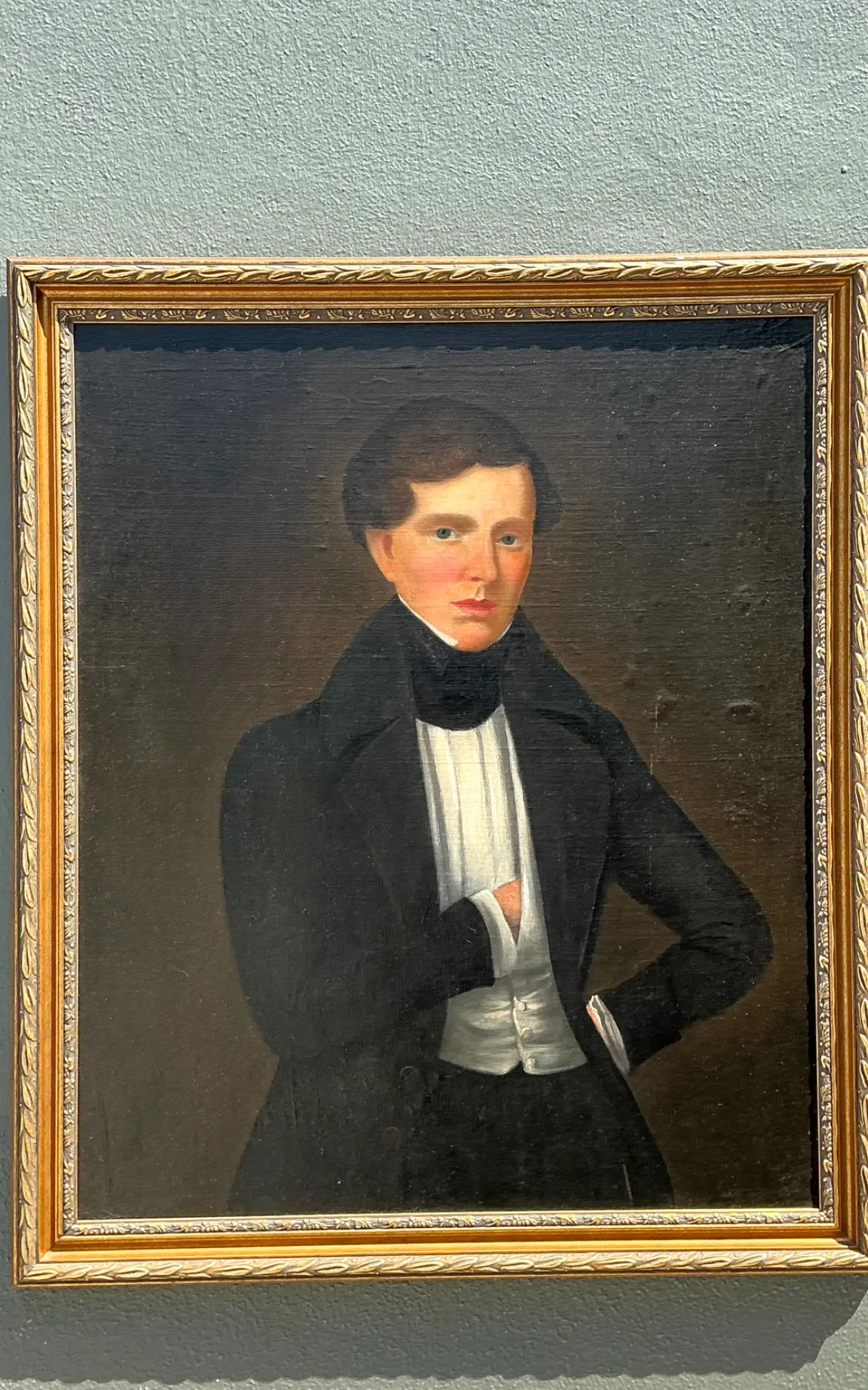 Vintage Framed Classical Gentleman Portrait — additional photo 4